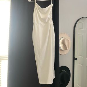 White one strap dress